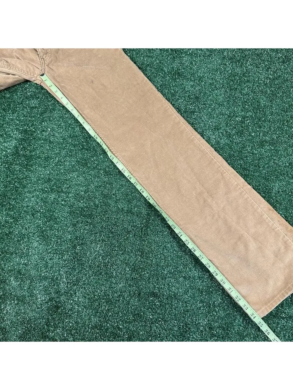 True Vintage 1970s Levi Tan corduroy pants with a relaxed fit size 30x34